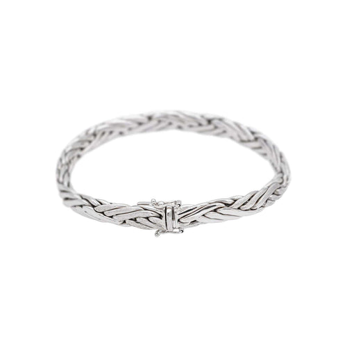 Bracelet Bracelet maille palmier en or blanc 58 Facettes 5366759CN