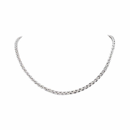Collier Collier maille palmier en or blanc 58 Facettes 5674619CN