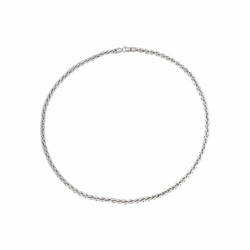 Collier Collier maille palmier en or blanc 58 Facettes 5674619CN
