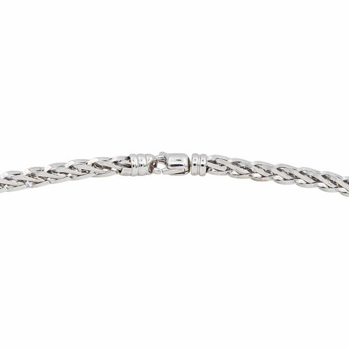 Collier Collier maille palmier en or blanc 58 Facettes 5674619CN