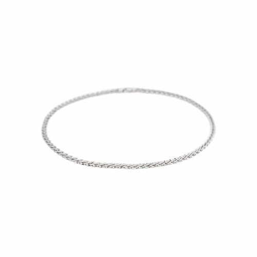 Collier Collier maille palmier en or blanc 58 Facettes 5674619CN