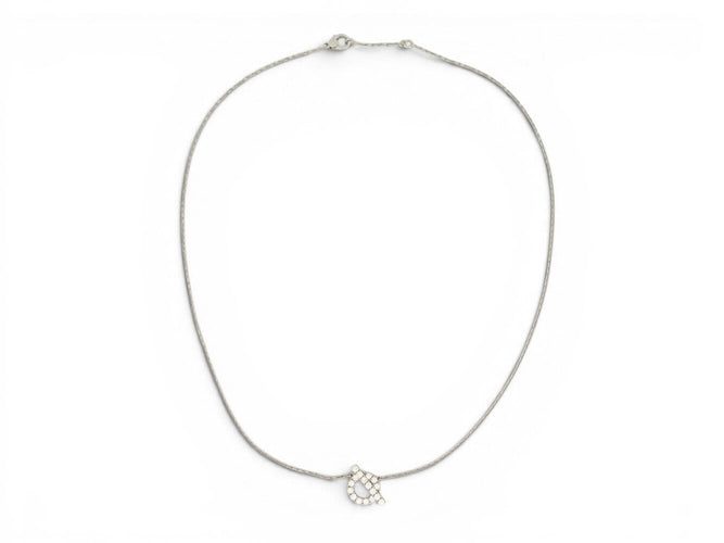 Collier Hermès Finesse - Collier pendentif en or blanc, diamants 58 Facettes 274795