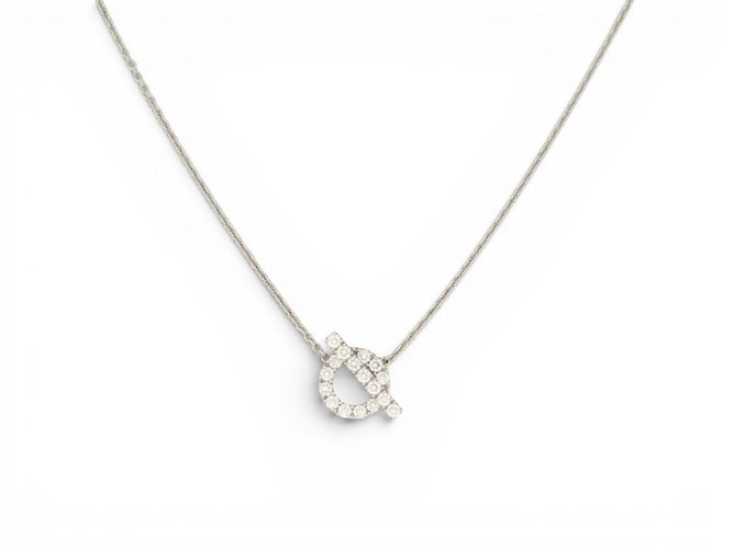 Collier Hermès Finesse - Collier pendentif en or blanc, diamants 58 Facettes 274795