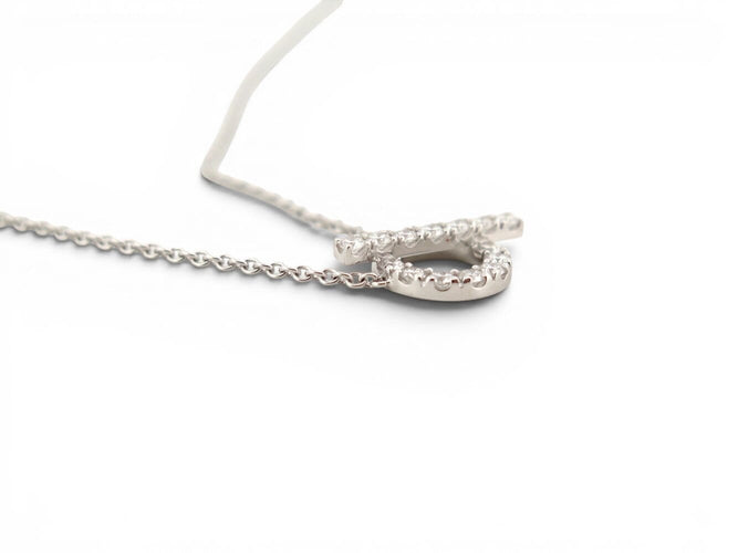 Collier Hermès Finesse - Collier pendentif en or blanc, diamants 58 Facettes 274795