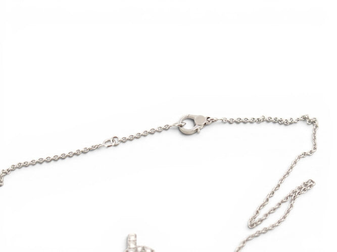 Collier Hermès Finesse - Collier pendentif en or blanc, diamants 58 Facettes 274795