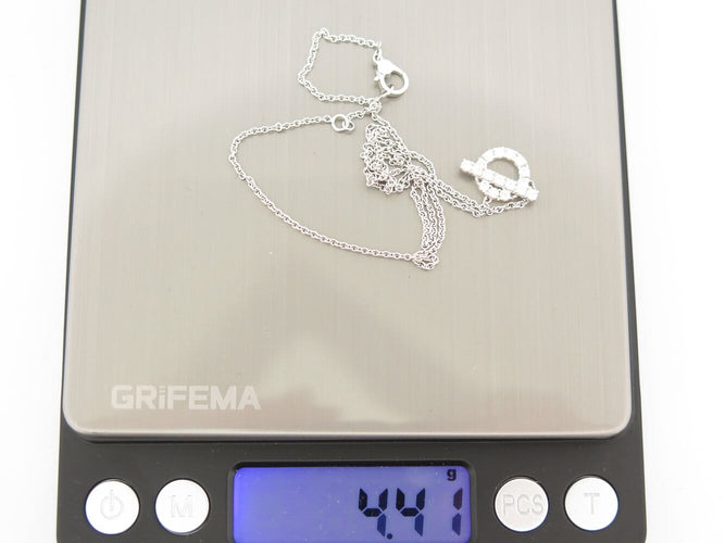 Collier Hermès Finesse - Collier pendentif en or blanc, diamants 58 Facettes 274795