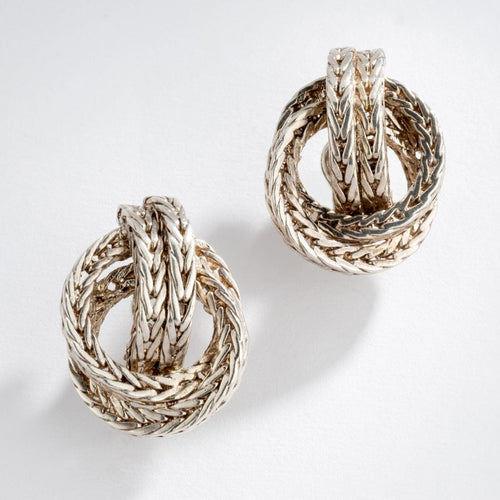 Boucles d'oreilles Hermès - Boucles d'oreilles Collection Vendôme en argent 58 Facettes 1