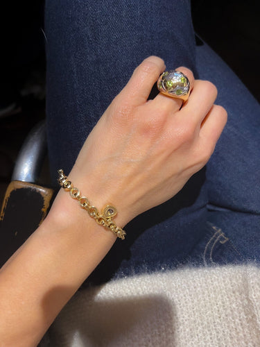 Bracelet Chopard - Bracelet Happy Diamonds en or jaune et diamant mobile 58 Facettes 1