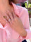 Bague 55 Alliance triple rangs de diamants en or gris 58 Facettes 1