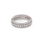 Bague 55 Alliance triple rangs de diamants en or gris 58 Facettes 1