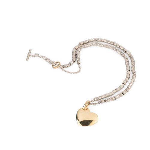 Collier Pomellato Dodo - Collier cœur en argent et or 58 Facettes 1