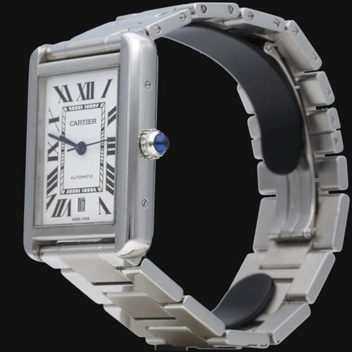 Montre Cartier - Montre Tank Solo XL en acier 58 Facettes MT46662