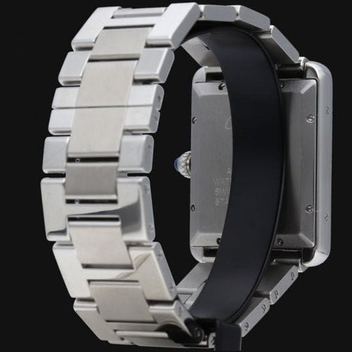 Montre Cartier - Montre Tank Solo XL en acier 58 Facettes MT46662