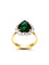 Bague 54 Bague 2 ors 14K émeraude et diamants 58 Facettes VINTAGE BG