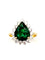 Bague 54 Bague 2 ors 14K émeraude et diamants 58 Facettes VINTAGE BG