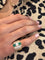 Bague 47 Bandeau - Bague en or jaune, émeraudes et diamants 58 Facettes xx