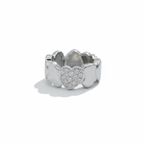 Bague 55 Fred - Bague Cœur Bandeau en or blanc et diamants 58 Facettes 1.0001476/3
