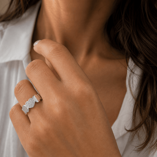Bague 55 Fred - Bague Cœur Bandeau en or blanc et diamants 58 Facettes 1.0001476/3