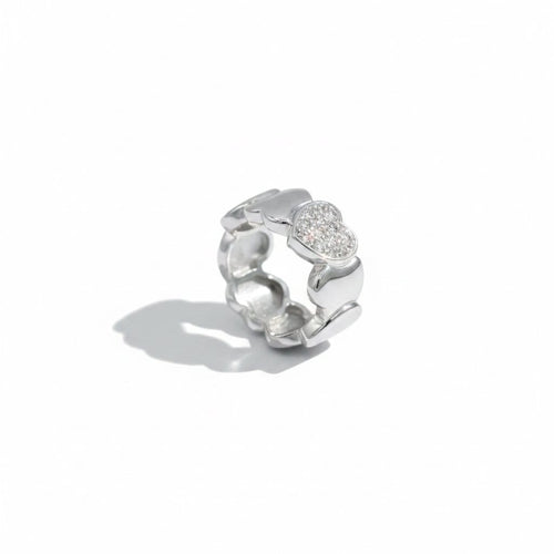 Bague 55 Fred - Bague Cœur Bandeau en or blanc et diamants 58 Facettes 1.0001476/3