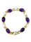 Bracelet Bracelet - Améthystes et diamants en or jaune 18K et platine 58 Facettes VINTAGE BRA