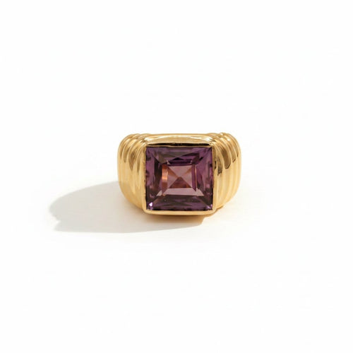 Bague 45 Bague Vintage - Or jaune et améthyste 58 Facettes 1.0001476/1