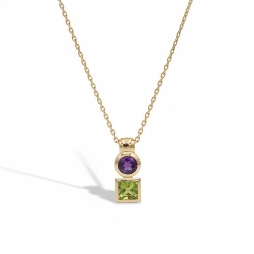 Collier Collier pendentif en or jaune, améthyste et péridot 58 Facettes 1.0001435/1 - 1.0001206/1