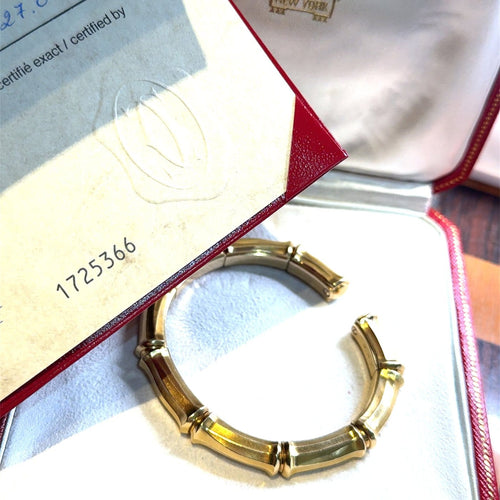 Bracelet Cartier Bamboo - Bracelet en or jaune 18 carats 58 Facettes Bracelet