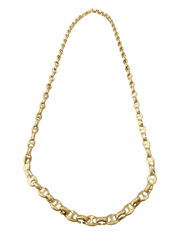 Collier Collier maille grain de café en or jaune 18 carats 58 Facettes N14