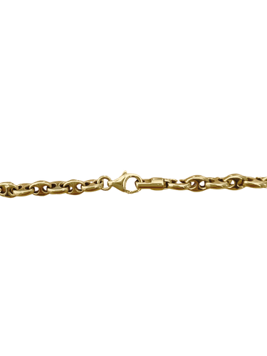 Collier Collier maille grain de café en or jaune 18 carats 58 Facettes N14