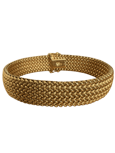 Bracelet Caplain Saint André - Bracelet maille polonaise en or jaune 18 carats 58 Facettes N31
