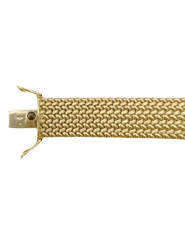 Bracelet Caplain Saint André - Bracelet maille polonaise en or jaune 18 carats 58 Facettes N31