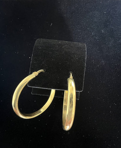 Boucles d'oreilles Créoles en or jaune 18 carats 58 Facettes N52