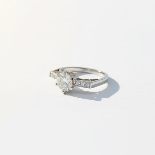 Bague 51 Bague - Diamants 1,21 ct en platine 58 Facettes 1.0001302/4