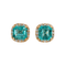 Boucles d'oreilles Boucles d'oreilles en or jaune, émeraudes et diamants 58 Facettes E010