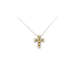 Collier Damiani Belle Époque - Collier croix en or blanc, diamants et saphirs jaunes 58 Facettes 9800