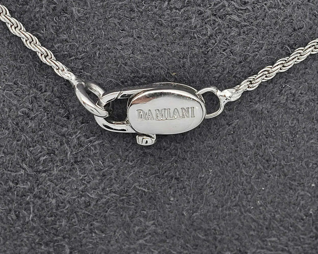 Collier Damiani Belle Époque - Collier croix en or blanc, diamants et saphirs jaunes 58 Facettes 9800