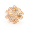 Bague Anello Cœurs en or rose avec diamants et quartz taille cœur 58 Facettes 22998