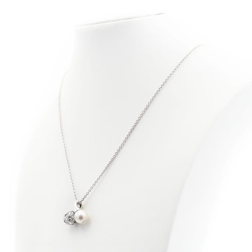 Collier Bulgari - Collier en or blanc perle Akoya et diamants 58 Facettes 23006