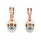 Boucles d'oreilles Orecchini en or rose avec perles thaïes et diamants 58 Facettes 23013