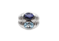 Bague 54 Bulgari Baccellato - Bague en or blanc iolite et topaze 58 Facettes 23020