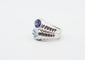 Bague 54 Bulgari Baccellato - Bague en or blanc iolite et topaze 58 Facettes 23020