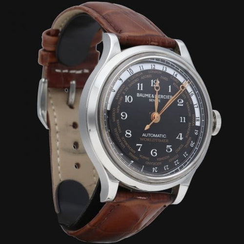 Montre Baume & Mercier - Montre Capeland automatique en acier 58 Facettes MT46076