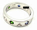 Bague 56 BVLGARI Roman Sorbet - Bague en or blanc tsavorites, saphirs et diamant 58 Facettes BVLGARI BG