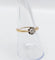 Bague 54 Bague solitaire antique en or 18k et platine, diamant taille ancienne 58 Facettes A07218