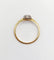Bague 55.5 Bague solitaire antique en or 18k, diamant taille ancienne 0,20 carat 58 Facettes A07219