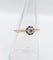 Bague 55.5 Bague solitaire antique en or 18k, diamant taille ancienne 0,20 carat 58 Facettes A07219