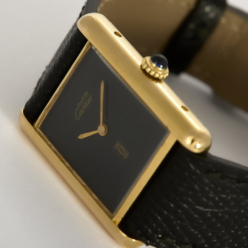 Montre Cartier - Montre Tank Must en argent plaqué or 58 Facettes A1193