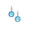 Boucles d'oreilles BVLGARI Parentesi Cocktail - Boucles d’oreilles en or blanc, diamants et topazes bleues 58 Facettes -