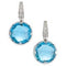 Boucles d'oreilles BVLGARI Parentesi Cocktail - Boucles d’oreilles en or blanc, diamants et topazes bleues 58 Facettes -