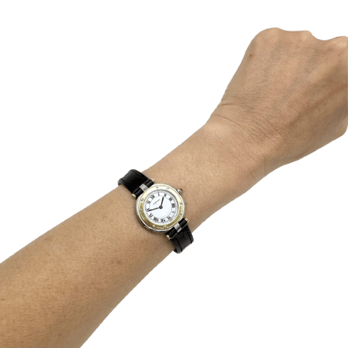 Montre Cartier Santos Vendôme - Montre dame bicolore en acier inoxydable 58 Facettes Z15B51809